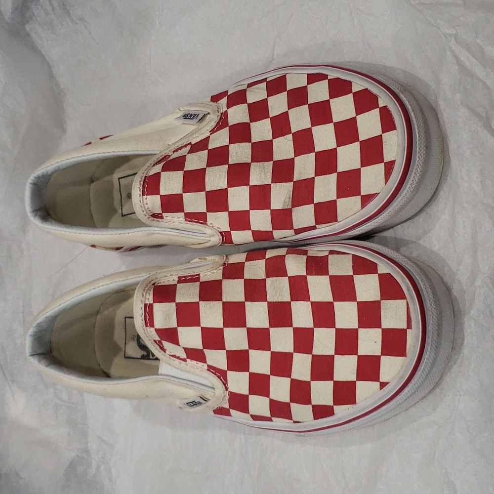 Vans Sz W6 M4.5 checkered slip-ons